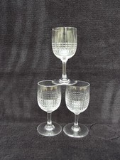 3 verres a porto en cristal de