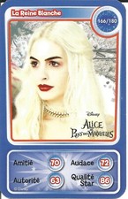 CARTE DE JEU AUCHAN ALICE AU PAYS DES MERVEILLES LA REINE BLANCHE N° 166   #CKDB