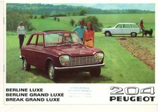 Catalogue brochure prospekt Peugeot 204 berline et break 1969 FR