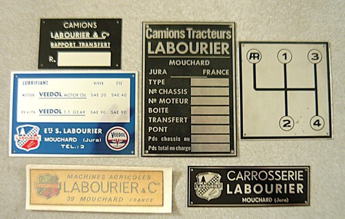 Lot plaques métal origine - 5,