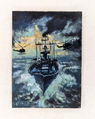 Aceo original acrylic painting - original,