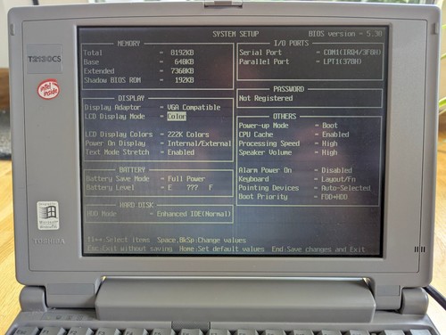 Retrogaming portable toshiba - portable,