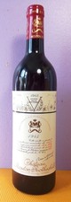Rare bouteille N° RC vin Mouton Rothschild 1945 Bordeaux étiquette verre FACTICE