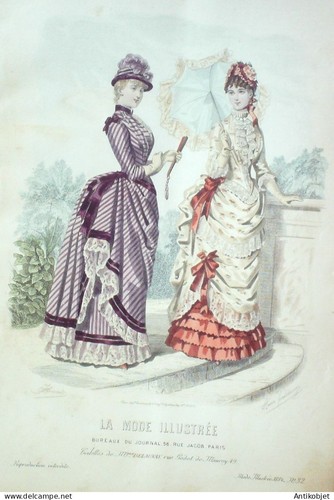Gravure mode illustree 1884 - illustree,