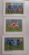 Série de 3 Rares Lithographies de James Rizzi