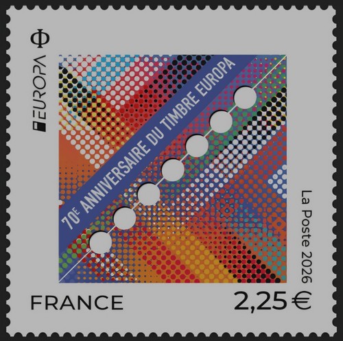 France timbre stamp - , 70ème