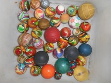 gros lot de 40 balles rebondissantes anciennes collection