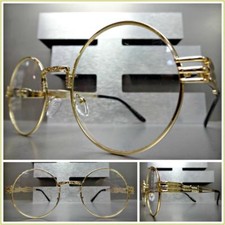 Lunettes De Vue Rétro Vintage Pour Hommes Ou Femmes, Monture Ronde En Or
