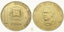 Monnaie 1992 "DUARTE" sous le buste – 1 peso – République Dominicaine (N3565)