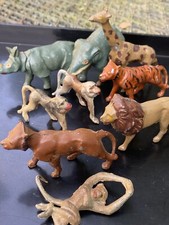 Lot De Animaux De Plomb Ancien & Jouet & Afrique & Zoo