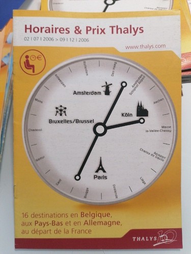 Sncf guide horaires - , thalys