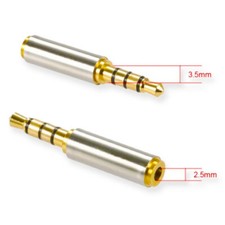 ADAPTATEUR PRISE MINI JACK FEMELLE 2.5MM VERS JACK MALE 3.5MM