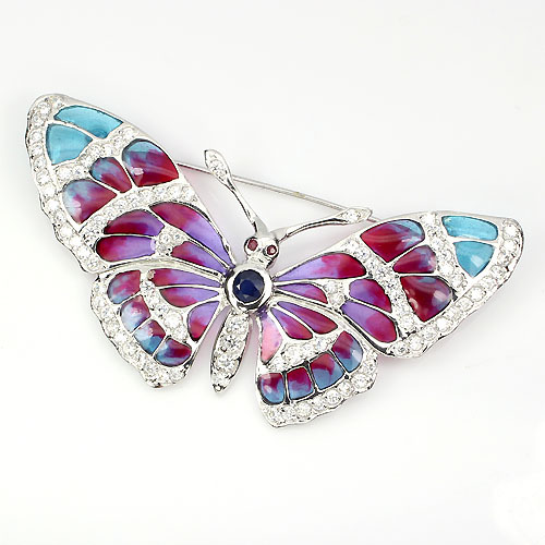 Superbe broche argent 925 - , en