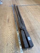 (n° 28 OLD TOOL OUTIL ANCIEN, PINCE FORGÉE DE FORGERON XIXe FER FORGE