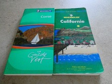 LOT DE 2 GUIDES VERT MICHELIN CORSE CALIFORNIE (277)