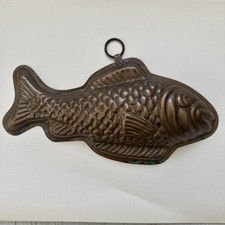 Ancien Moule En Cuivre Étamé