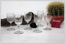 6 verres à vin n°4 cristal