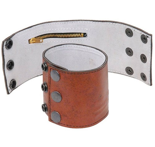 Cuff bracelet genuine - , leather