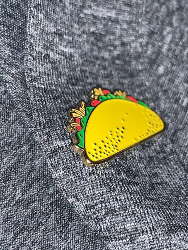 Taco enamel pin golden - enamel,