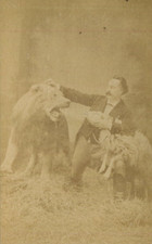 Photographies anciennes CDV originales Dompteur Bidel Mandar