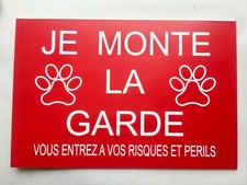 plaque panneau JE MONTE LA