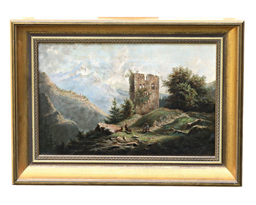 Tableau paysage peinture - peinture, à