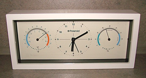 Vintage polaroid alarm clock - alarm,