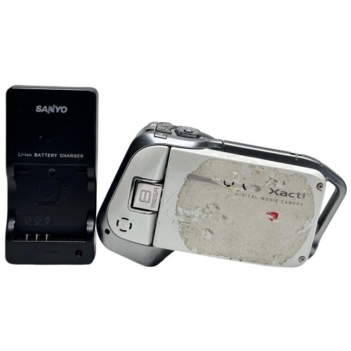 Caméra vidéo blanche sanyo - caméra,