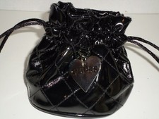 Guess Jewelry Travel Drawstring Case Black NWOT Cute
