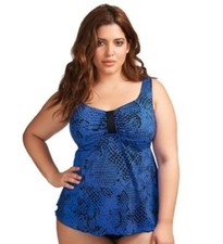 Tankini bleu et noir Swanee