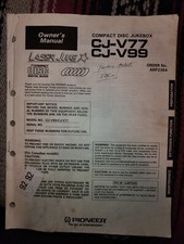 Pioneer Cj-v77 Cj-v99 Manual