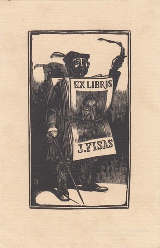 Exlibris livre bois joaquim - livre,