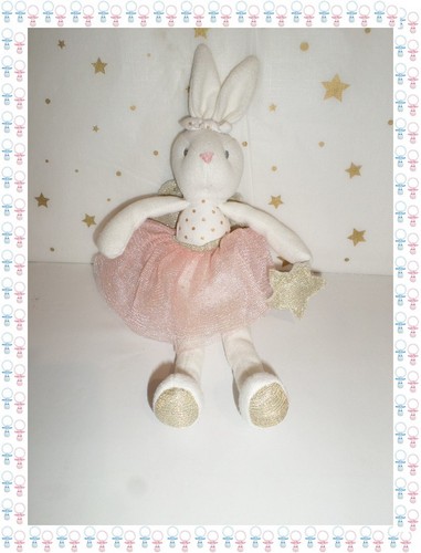 Doudou peluche lapin - lapin, blanc