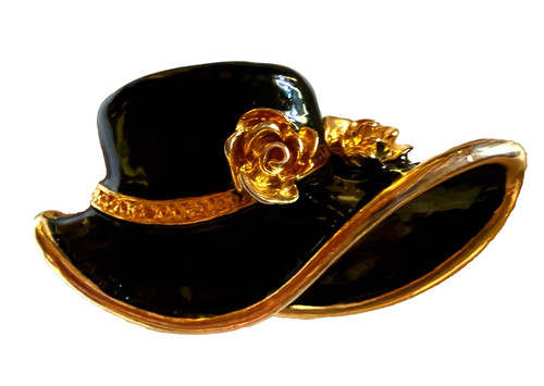 Broche vintage chapeau - broche,