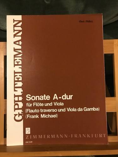 Telemann sonate majeur - sonate, la