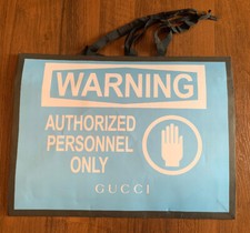 Authentique sac cadeau vide Gucci Yankees avertissement personnel autorisé uniquement