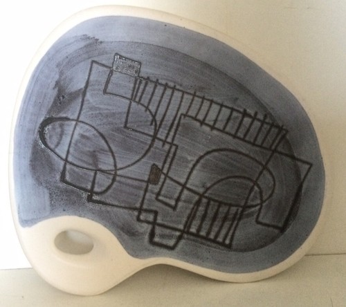 Plat forme libre céramique - plat,