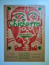 Mario Chichorro Affiche Exposition 1982 Galerie Roussel Exhibition Poster 