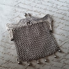 Porte Monnaie Maille Argent