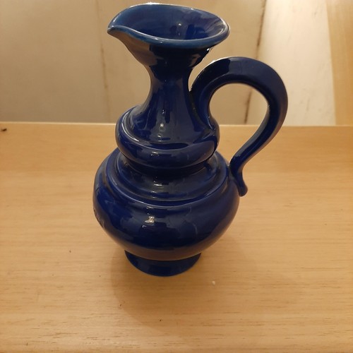 Vase toupie bleu - toupie, signé