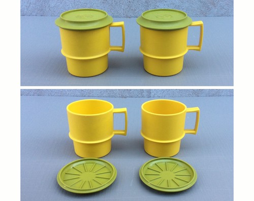Tupperware mugs - (2),