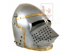 Bassin médiéval Halloween Hound tête de mort casque Larp Reenactment...