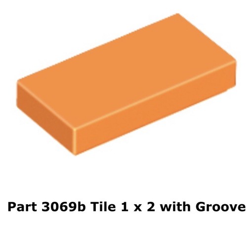 Lego 3069b orange - 2x, x