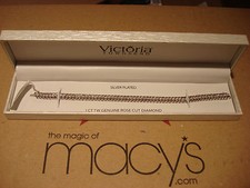 1 Carat TW Macy's Victoria Townsend Tennis Diamond Watch Link Bracelet MCB10547