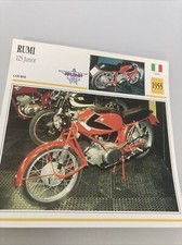 Rumi 125 Junior 1955 carte moto de collection Atlas Italie