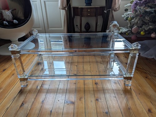 Table basse verre et - en,