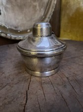 Ancien Encrier Métal Argenté Époque Napoléon III