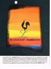 PUBLICITE ADVERTISING 014   1963   RUSTINATT MARIGNAN  tissu ( 6 PAGES)