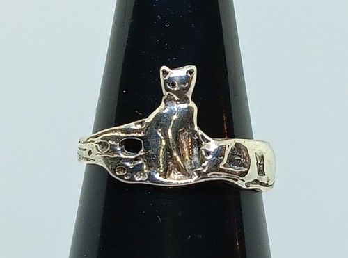 Bague chat argent - bague, en