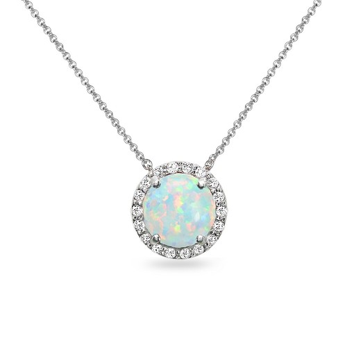 Argent sterling simulé blanc - simulé,